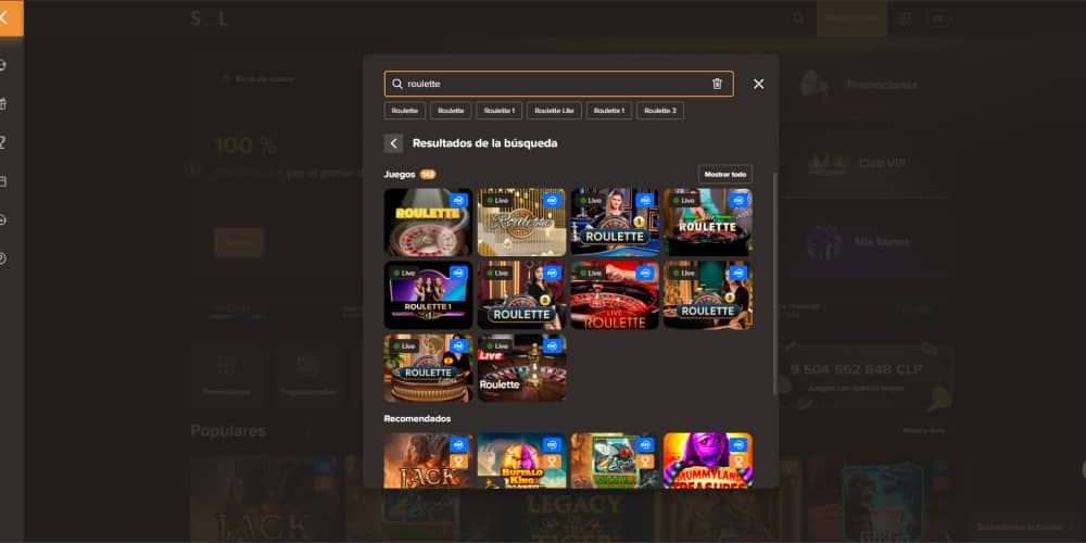 SOL casino ruletas