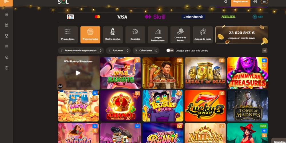 SOL – Miles de slots