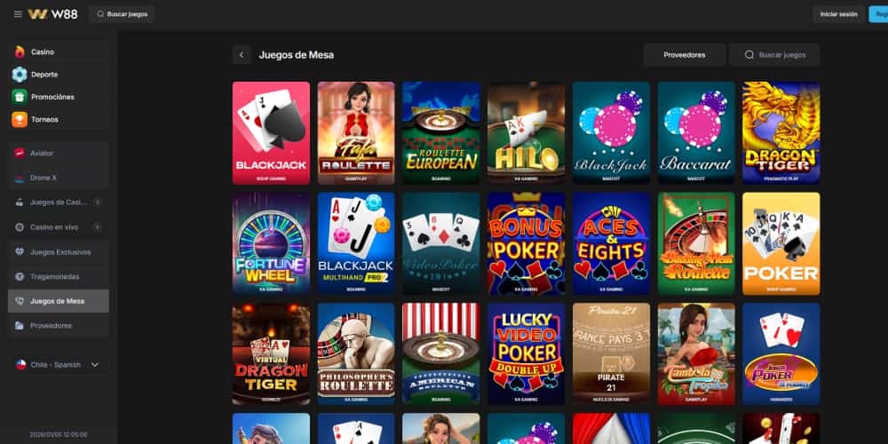 W88 mesas de blackjack