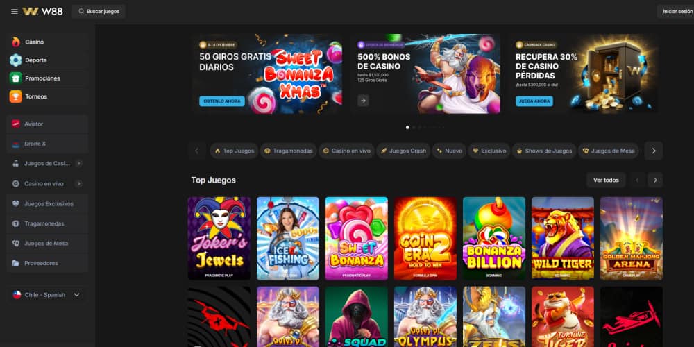 w88 casino jackpots progresivos