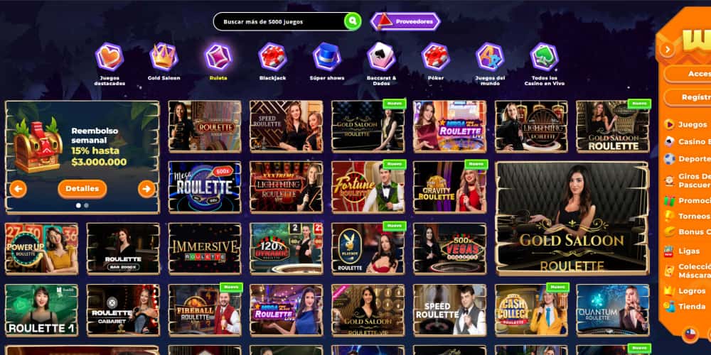 wazamba casino ruleta